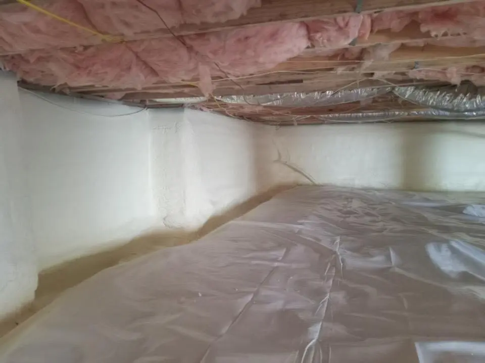 Crawl space encapsulation with closed-cell spray foam for Spray Foam Roofing Repair in Palm Springs North